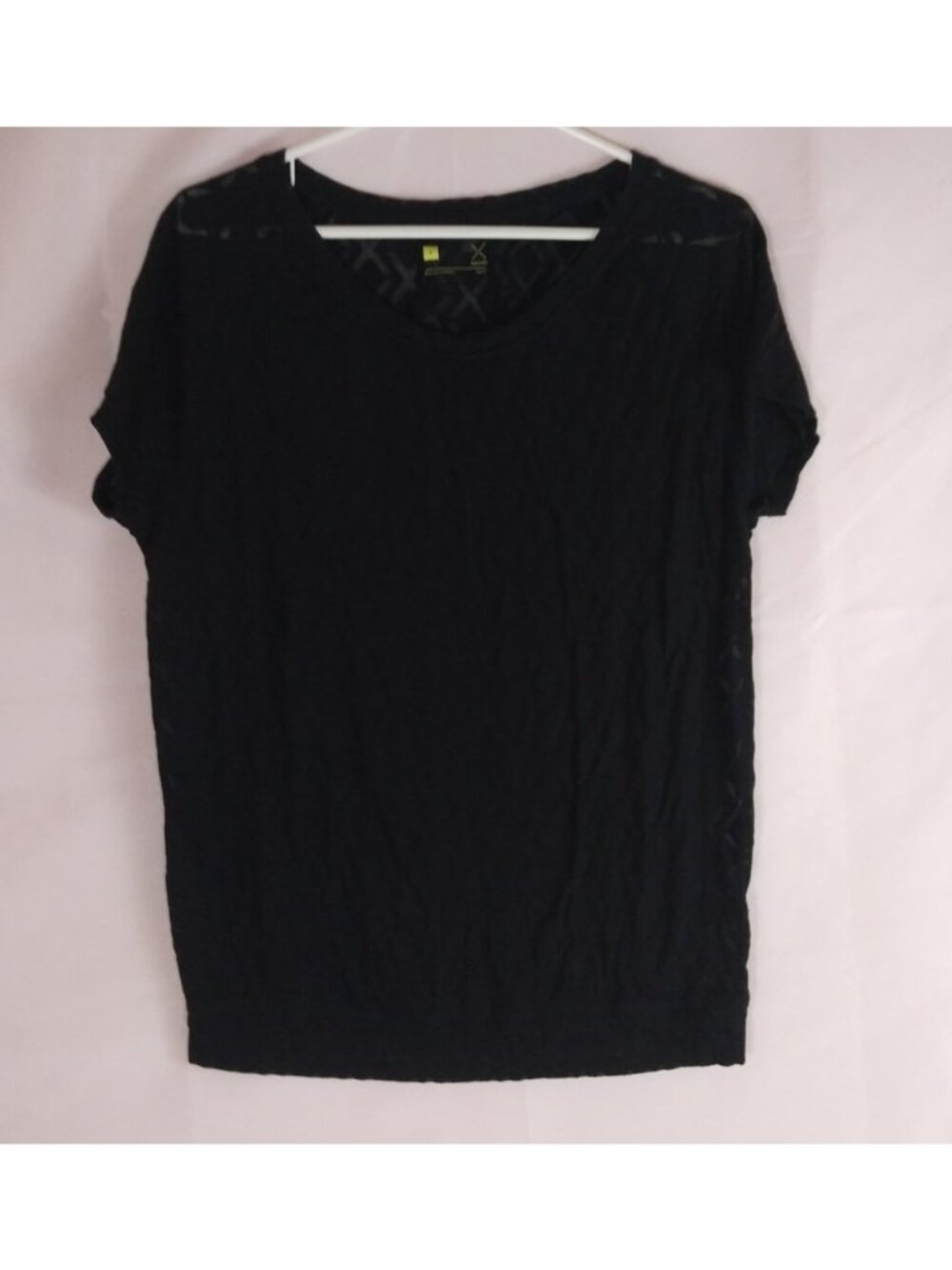 Xerosign Women's Black Semi-Sheer T-Shirt Size Small